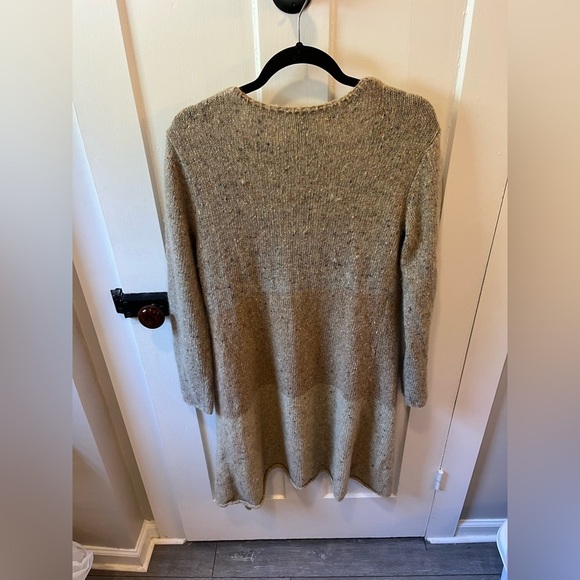 Sundance Womens S Tan Merino Wool Alpaca Blend Open Front Cardigan Sweater - Picture 4 of 6